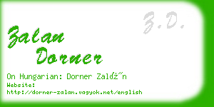 zalan dorner business card